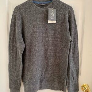 Alpine Gray Crewneck Sweater with Fine Knit Texture NWT